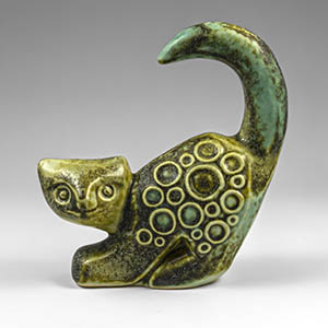 Michael Andersen & Son green cat figurine